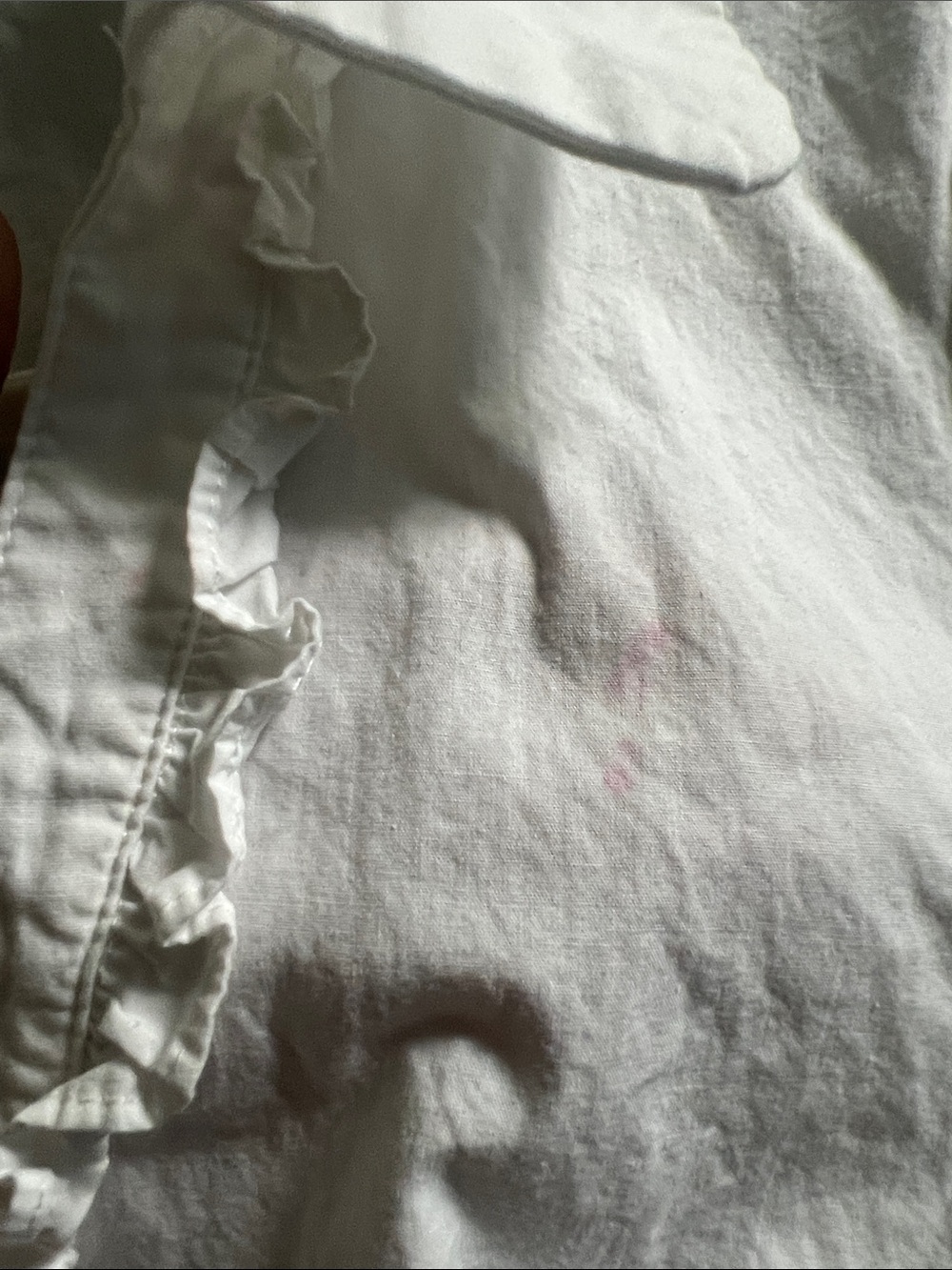 Cider White Ruffle-Front Collared Button-Down Top - Picture 6 of 6